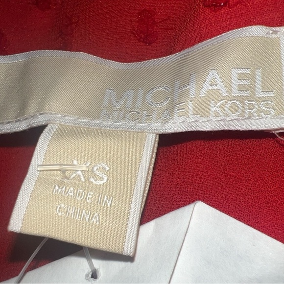 Michael Kors Women’s Red Kate Sequin Flowy Mini Dress | NEW/NWT!!♥️♥️♥️💃💃💃 - Picture 4 of 7
